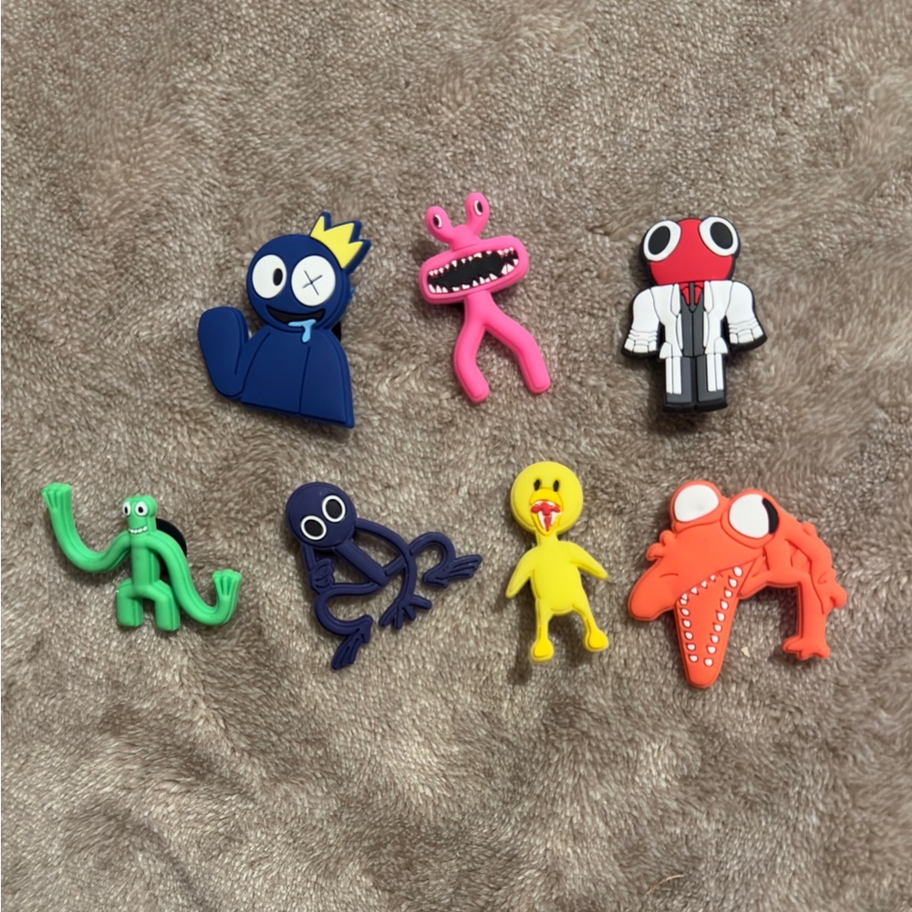 Rainbow friends croc charms